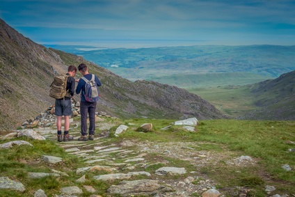 Old Man of Coniston hikers